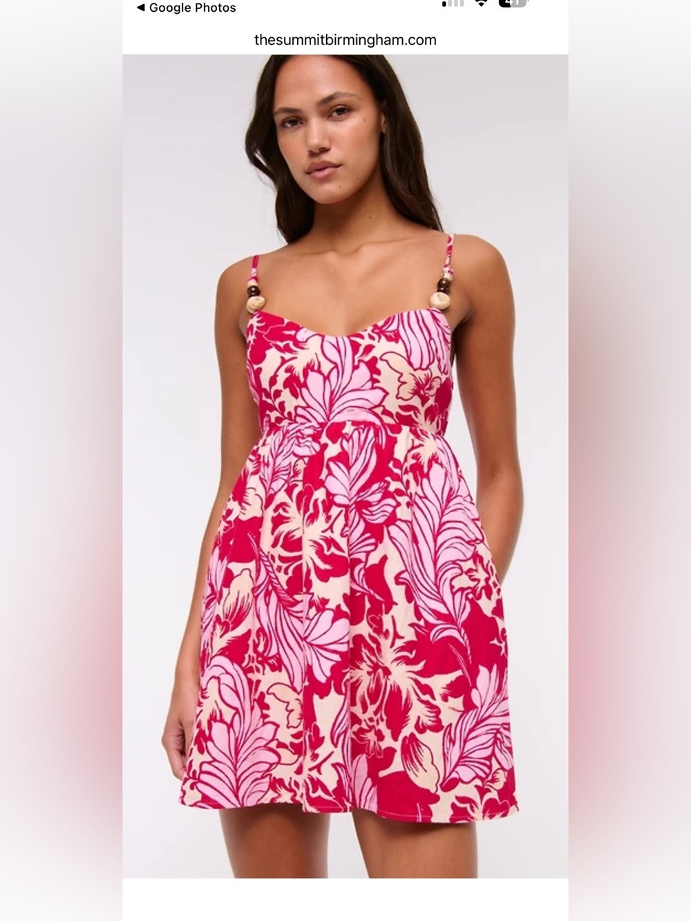 Abercrombie & Fitch Pink Linen Floral Sundress Skort Women’s Large
